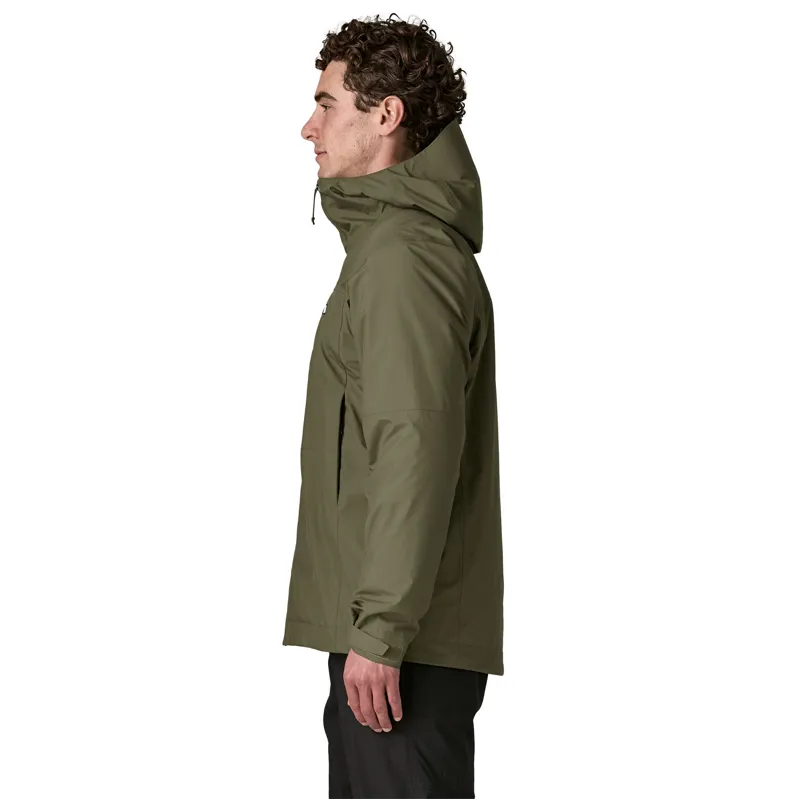 Patagonia Insulated Boulder Fork Rain Jacket Mens Basin Green-3