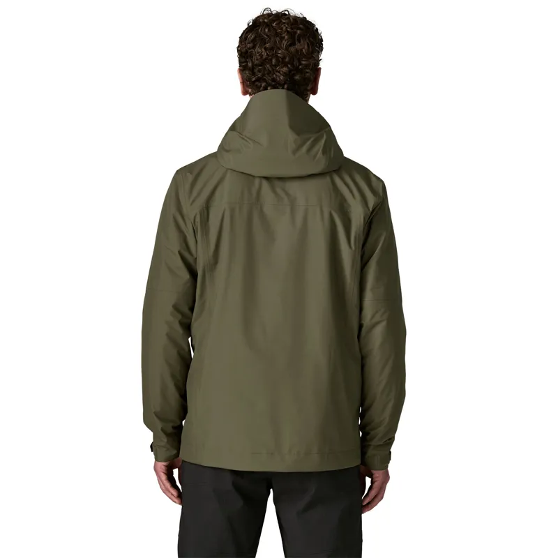 Patagonia Insulated Boulder Fork Rain Jacket Mens Basin Green-5