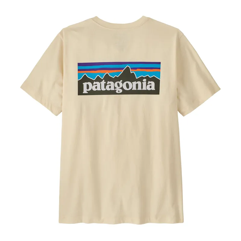 Patagonia P6 Logo T-Shirt Men's Undyed Natural Cotton