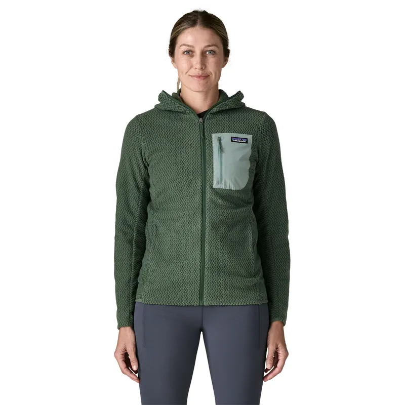 Patagonia R1 Air Full Zip Hoody Womens Fleece Jacket Canopy Green-1