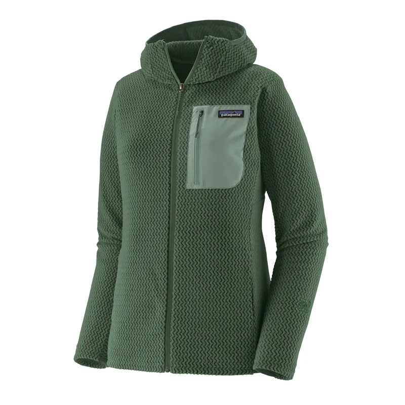Patagonia R1 Air Full Zip Hoody Womens Fleece Jacket Canopy Green