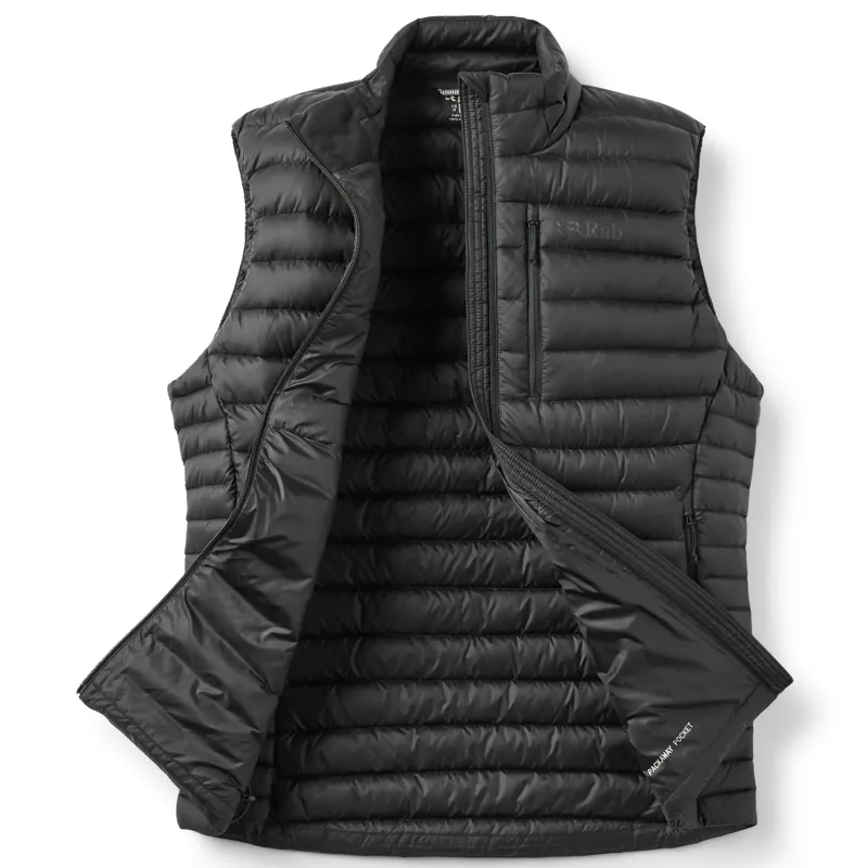 Rab Microlight Vest Men's Down Insulated Gilet Black-3