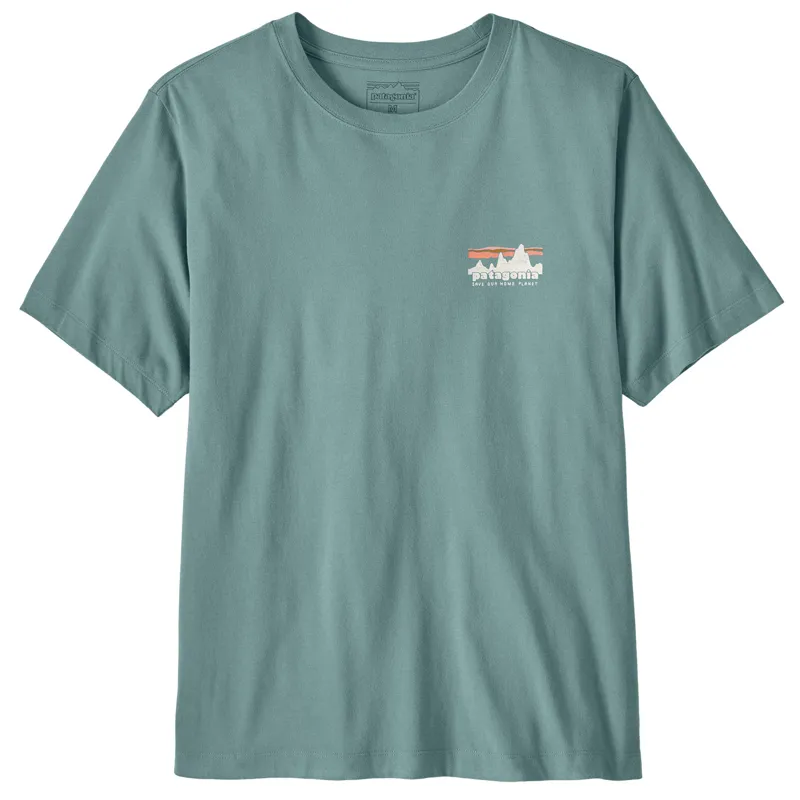 Patagonia 73 Skyline T-shirt Men's Organic Cotton Blue Sage-1