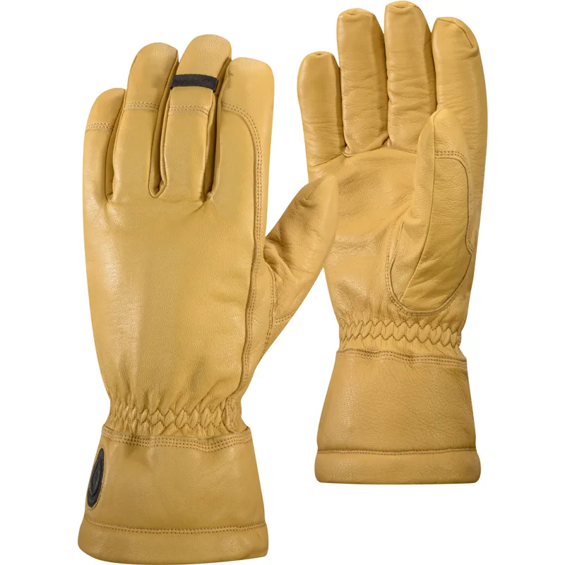 Black Diamond Work Gloves - Natural Goat Leather Fleece Lined