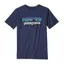 Patagonia P-6 Logo Organic Cotton Boys T-Shirt in Blue