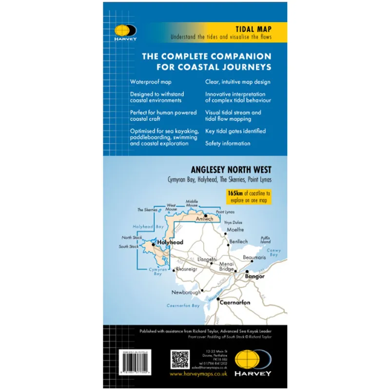 Harvey Anglesey North West Tidal Map-1