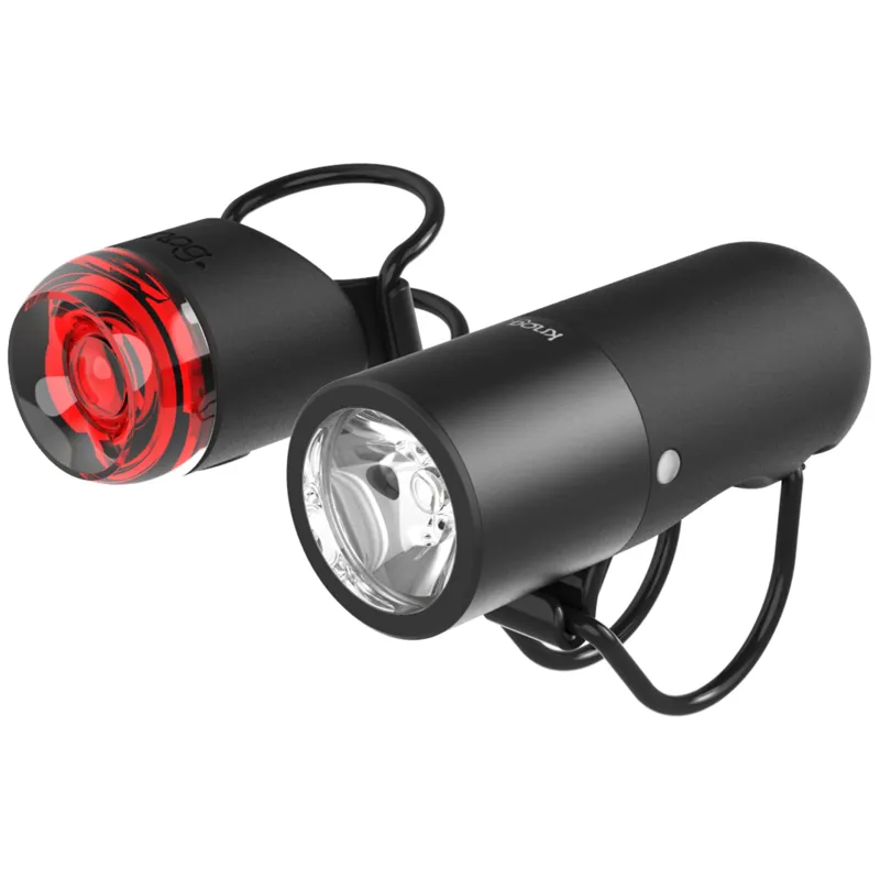 Knog Plugger Front and Rear Light Set Rechargeable Black