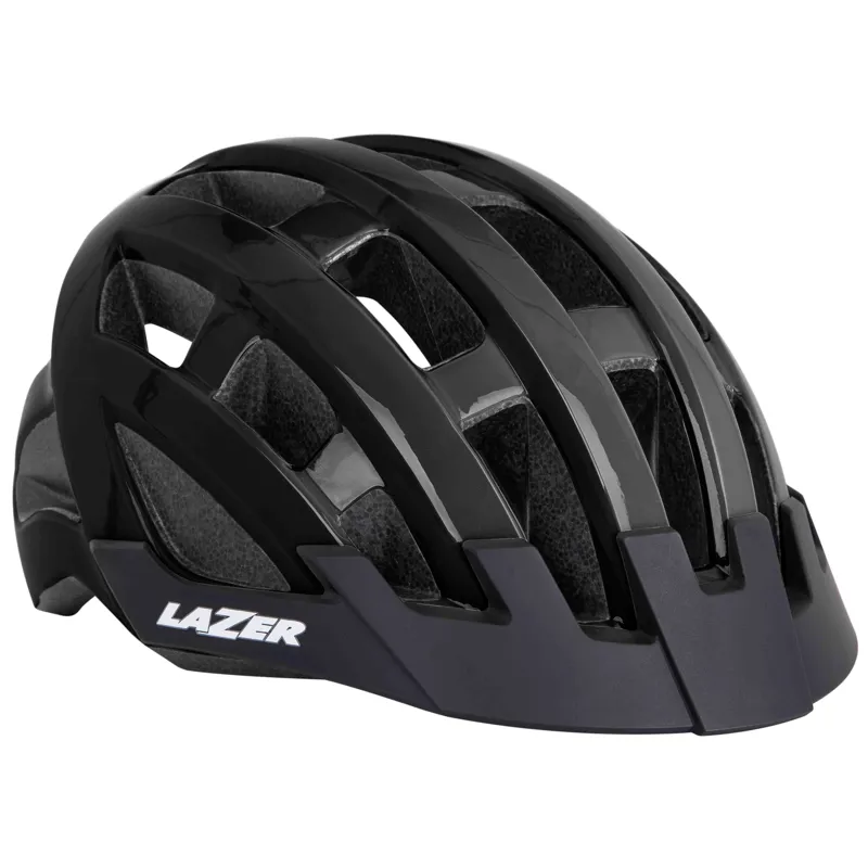 Lazer Compact Cycle Helmet Black - Adult One Size 54 - 61 cm