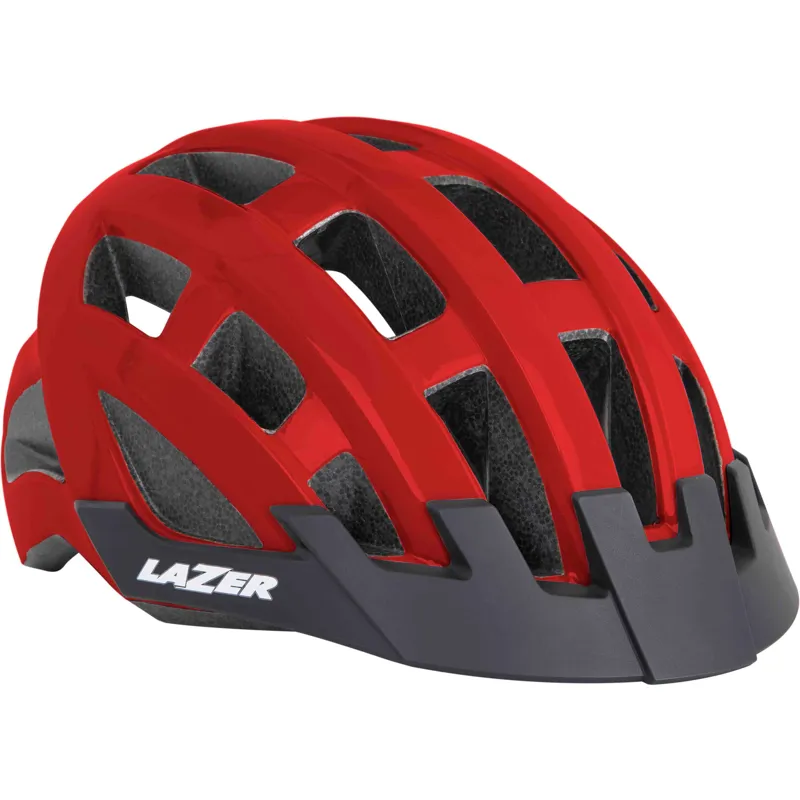 Lazer Compact Cycle Helmet Red - Adult One Size 54 - 61 cm