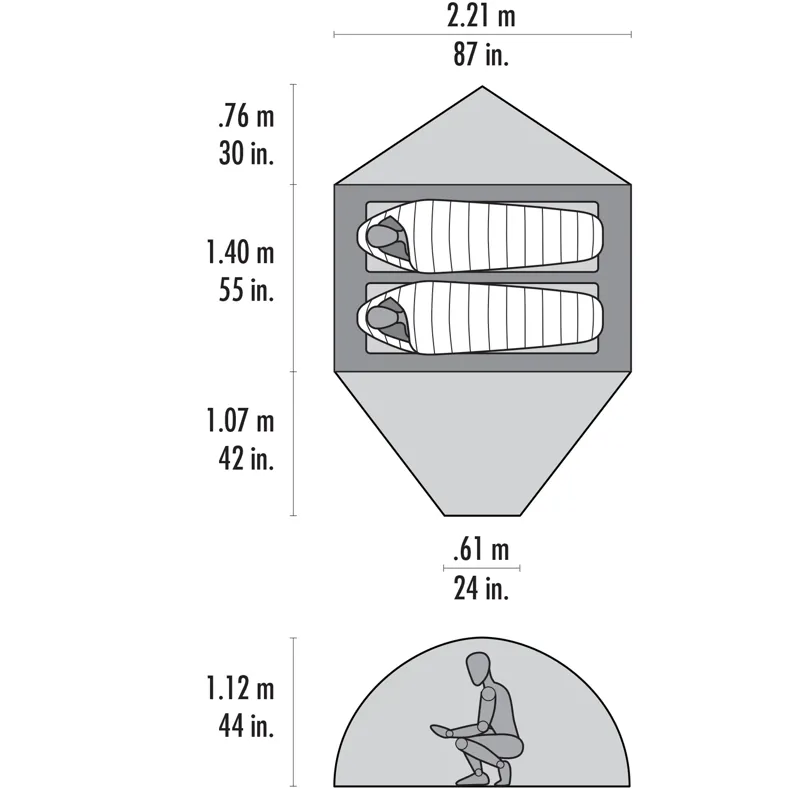 MSR Remote 2 Tent Orange - 2 Person Mountain Tent-2