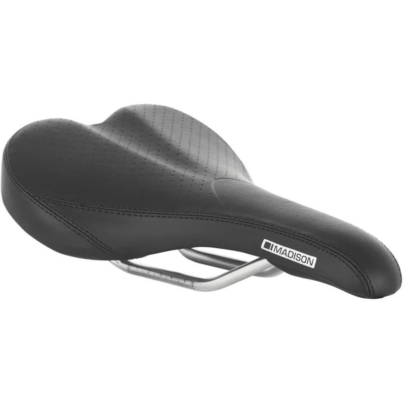 Madison Flux Classic Saddle Short Fit Black CroMo Rails