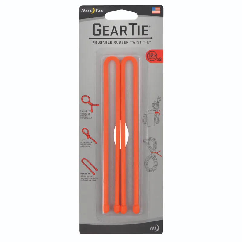 Nite Ize Gear Tie 12 Inch - Orange