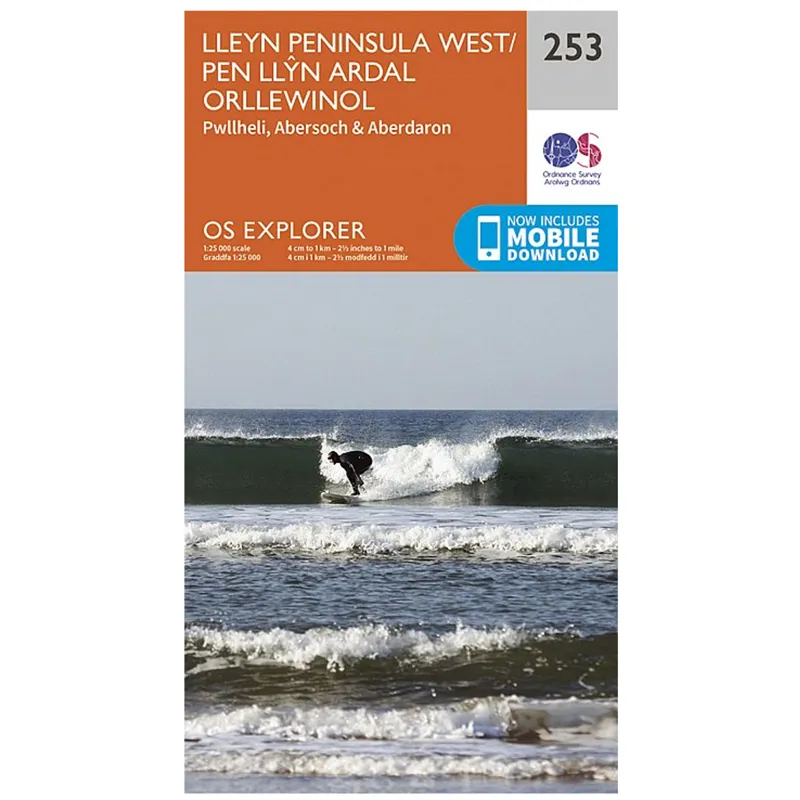 OS Explorer 253 Lleyn Peninsula West 1:25000 Map