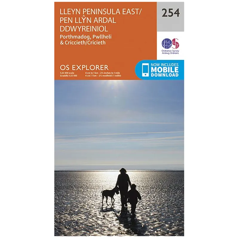OS Explorer 254 Lleyn Peninsula East 1:25000 Map