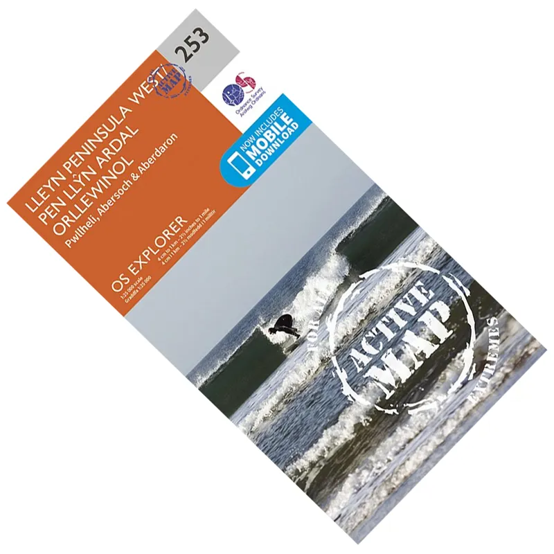 OS Explorer Active 253 Lleyn Peninsula West 1:25000 Map - Laminated Ordnance Survey