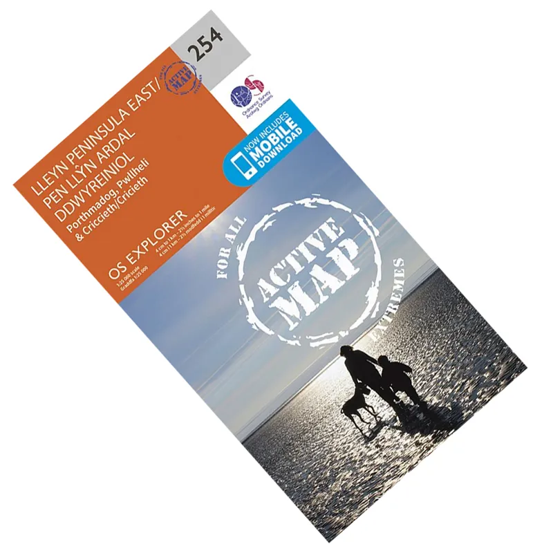OS Explorer Active 254 Lleyn Peninsula East1:25000 Map Ordnance Survey Laminated Map