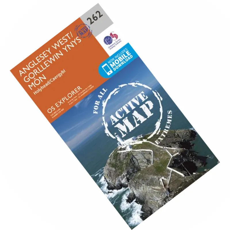 OS Explorer 262 Anglesey West 1:25000 Active Map - Laminated