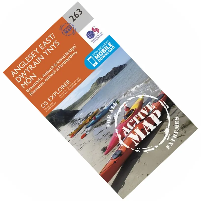OS Explorer 263 Anglesey East 1:25000 - Active Map - Laminated