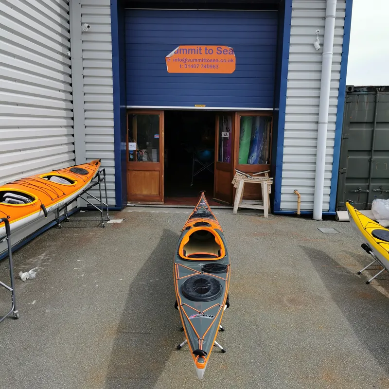 P and H Volan 158 Sea Kayak - Battleship Grey / Orange / White - Performance Kevlar/Diolen Construction-2
