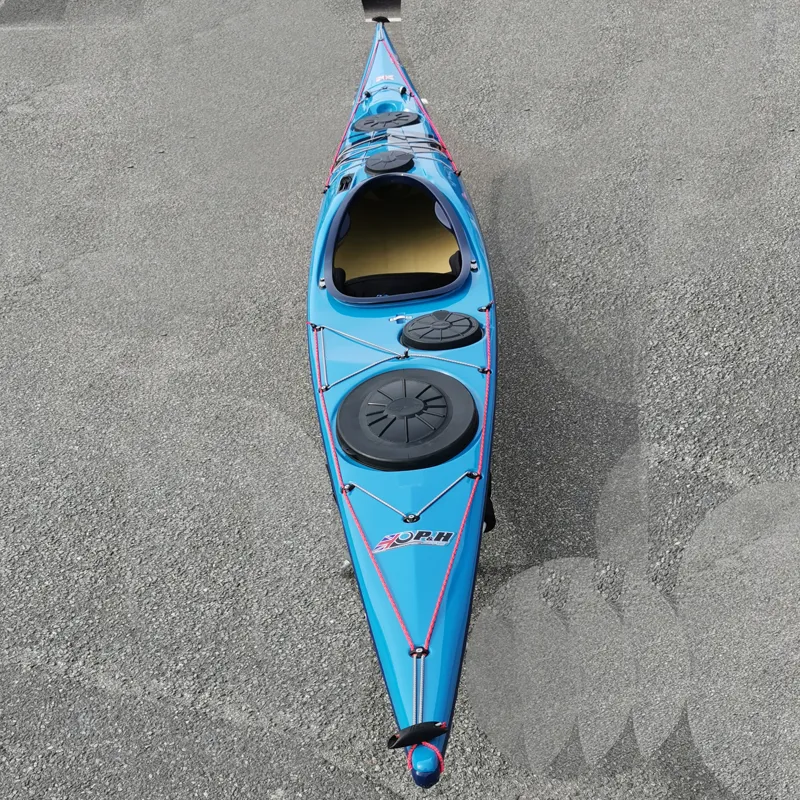 P and H Volan 160 Sea Kayak - Pacific Blue with Day Hatch and Mini Bow Hatch-3