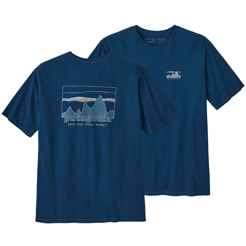 Patagonia '73 Skyline Organic T- Shirt Men's - Lagom Blue