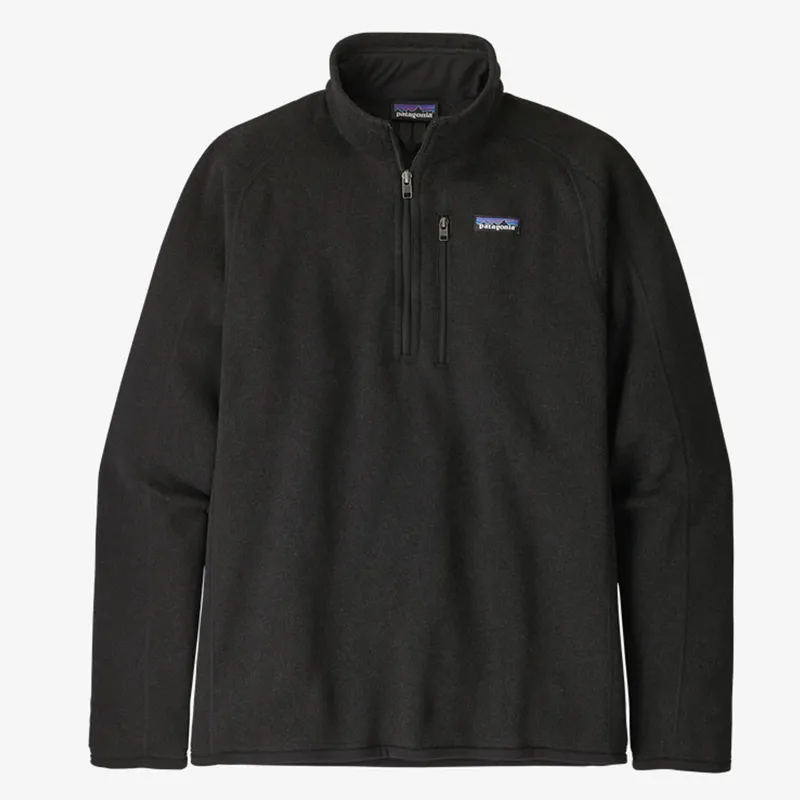 Patagonia Better Sweater 1/4 Zip Mens Fleece Pull-On Black