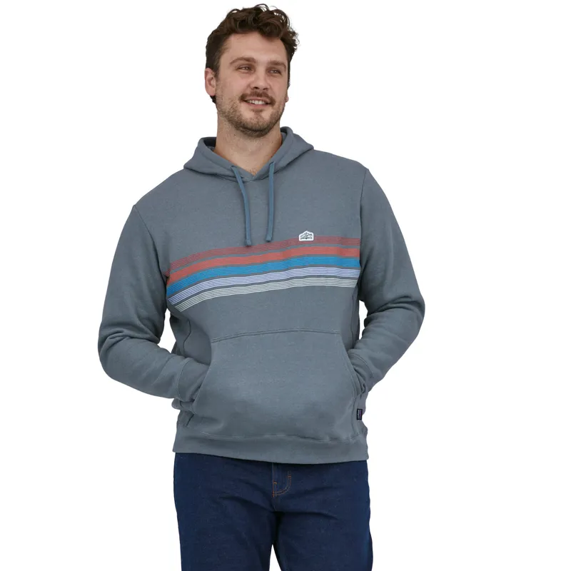 Patagonia Line Logo Ridge Stripe Uprisal Hoody Unisex Plume Grey-1