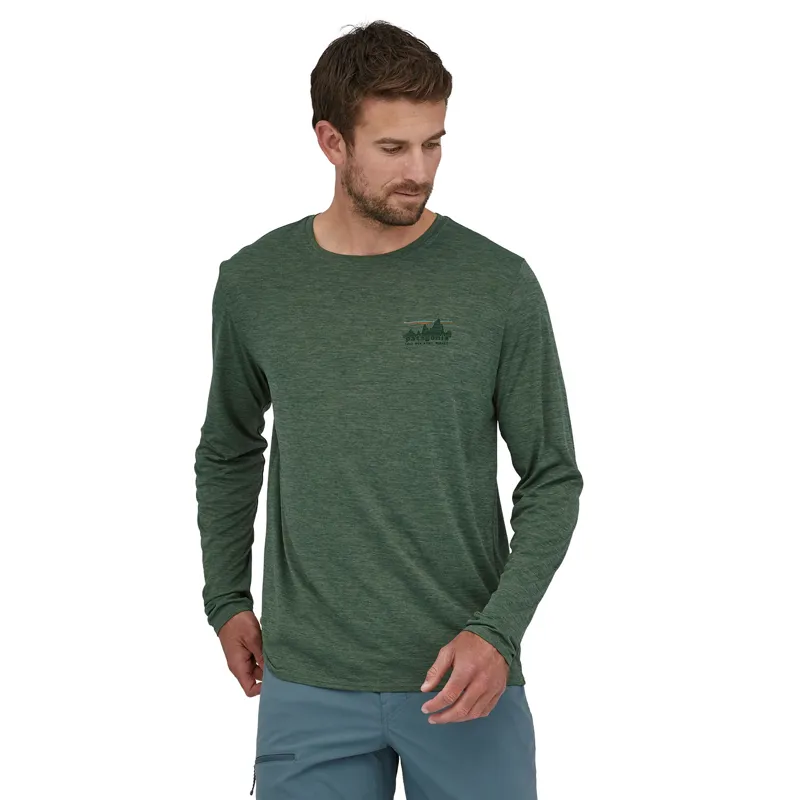 Patagonia Long-Sleeved Capilene Cool Daily Graphic Shirt 73 Skyline Pinyon Green X-Dye-1