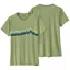 Patagonia Capilene Cool Daily Graphic T-Shirt Women's Ridge Rise Stripe Salvia Green X-Dye