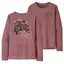 Patagonia L/S Women's Cap Cool Daily Graphic Shirt - Lands Across The Trail Evening Mauve X-Dye