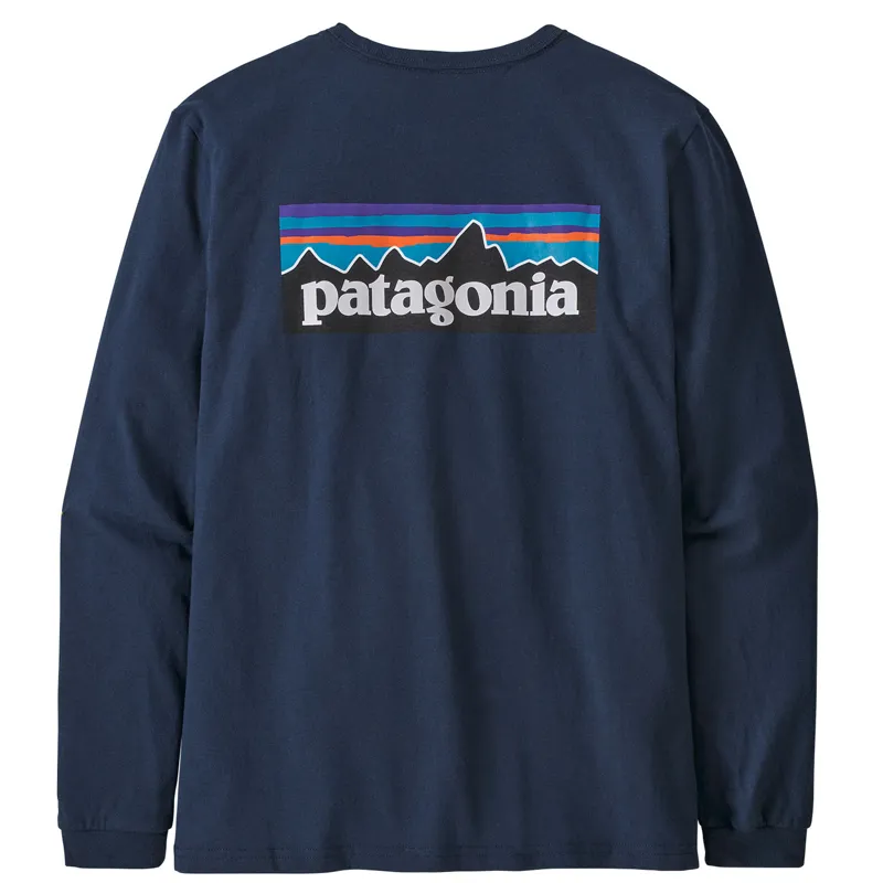 Patagonia Long Sleeve P-6 Logo Responsibili-Tee Women's - Tee New Navy-2