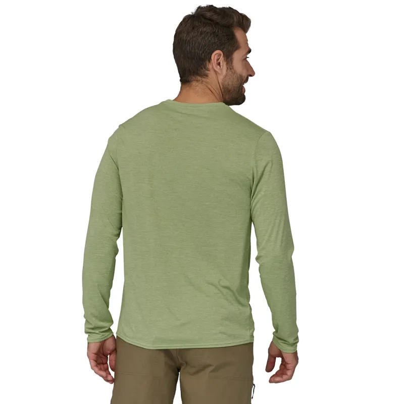 Patagonia Long-Sleeved Capilene Cool Daily Graphic Shirt Mens Line Logo Ridge Salvia Green X-Dye-2