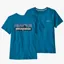 Patagonia P-6 Logo Organic Crew T-Shirt Steller Blue Womens