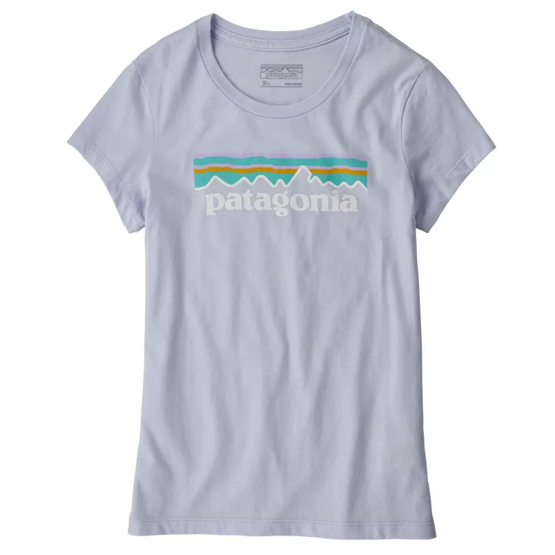 Patagonia P-6 Logo Organic Cotton Pastel T-Shirt - Girls Beluga