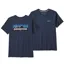 Patagonia P-6 Logo Organic Crew T-Shirt Womens New Navy