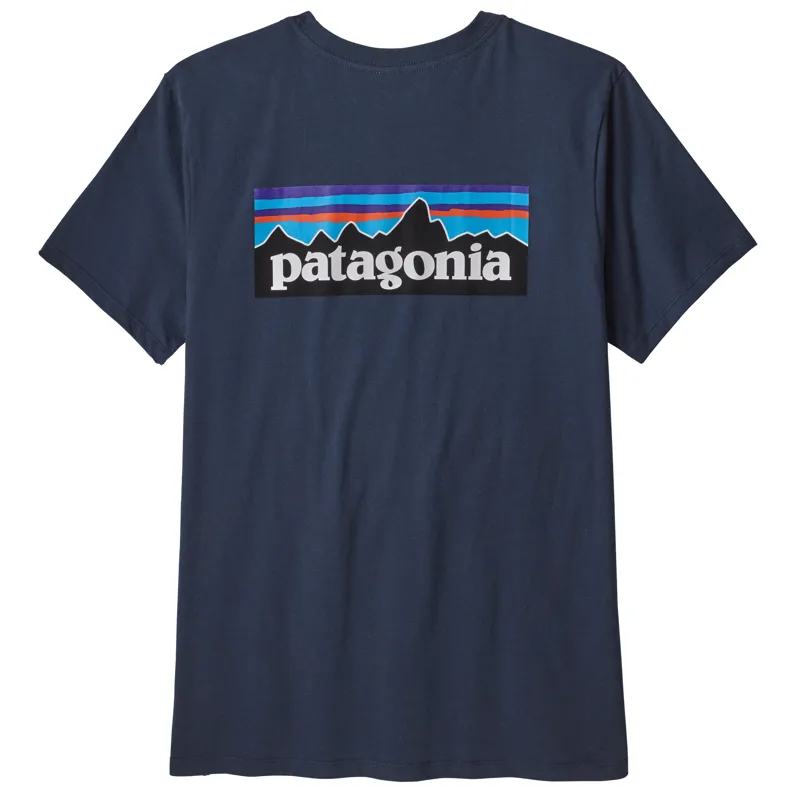 Patagonia P-6 Logo Organic Crew T-Shirt Womens New Navy-1