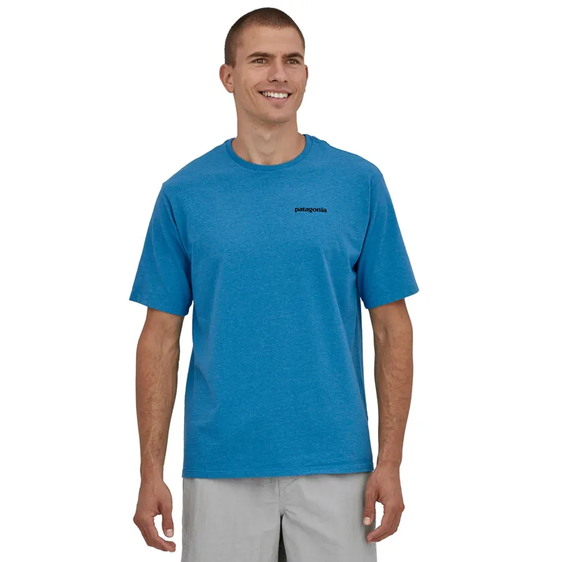 Patagonia P-6 Logo Responsibili-Tee Mens - Anacapa Blue T-Shirt-2