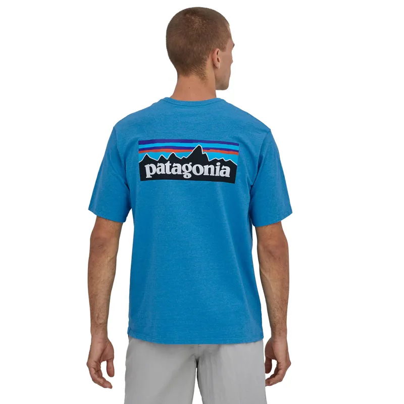 Patagonia P-6 Logo Responsibili-Tee Mens - Anacapa Blue T-Shirt-1