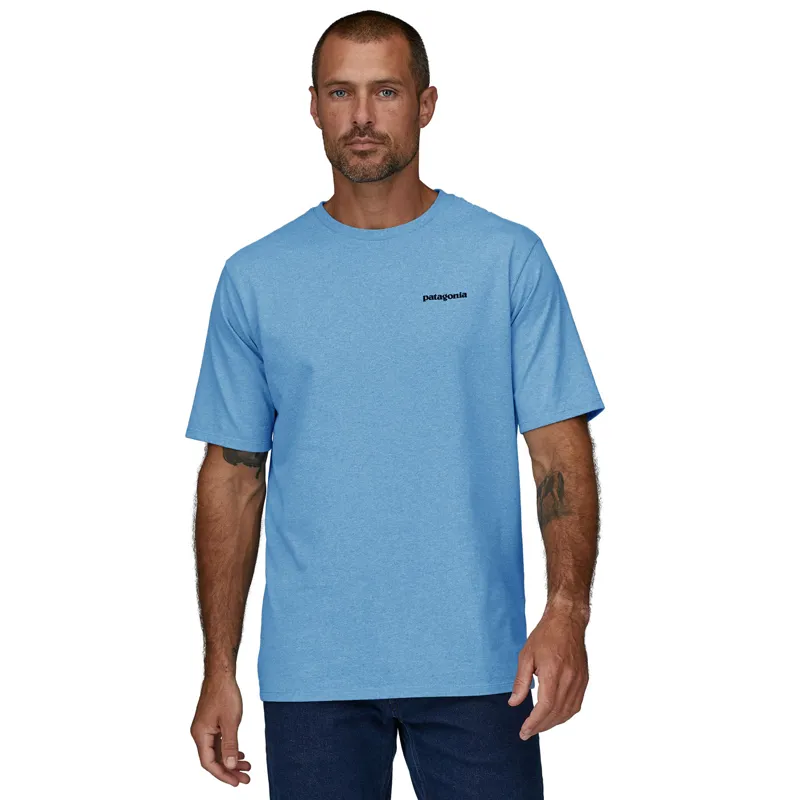 Patagonia P-6 Logo Responsibili-Tee Men's - Lago Blue T-Shirt-2
