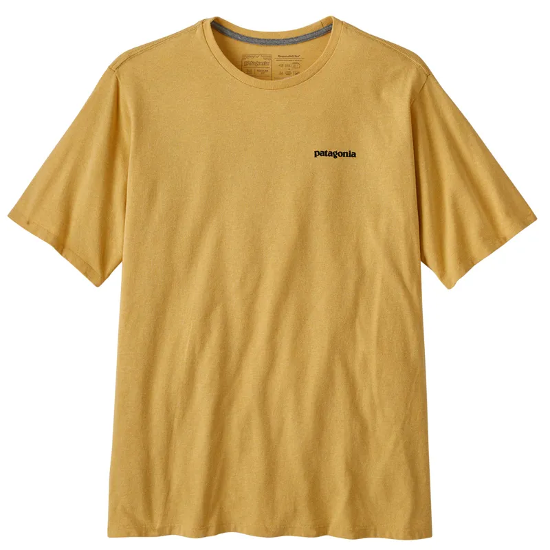 2023 Patagonia P-6 Logo Responsibili-Tee Mens T-shirt Surf Yellow-2