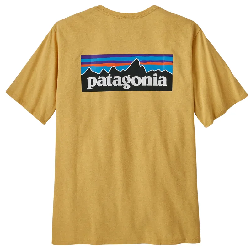 2023 Patagonia P-6 Logo Responsibili-Tee Mens T-shirt Surf Yellow-1