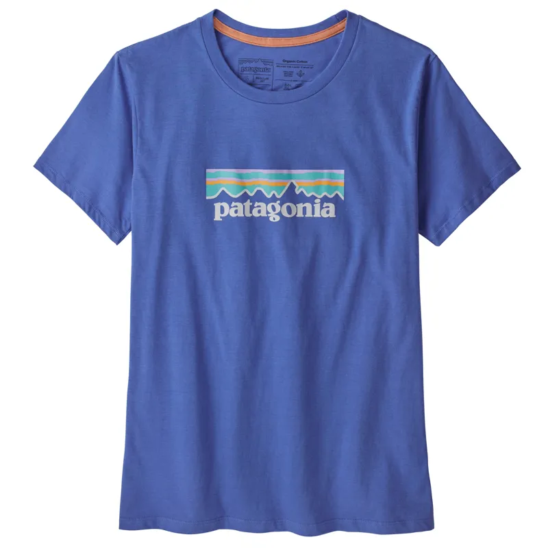 Patagonia P-6 Logo Womens Pastel Organic Crew T-Shirt - Float Blue