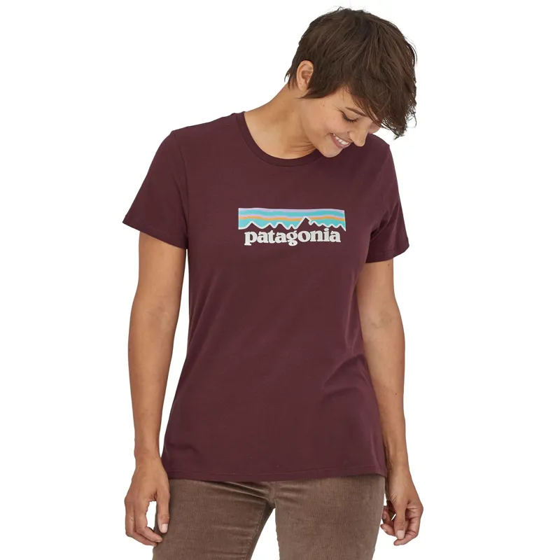 Patagonia Pastel P-6 Logo Organic Cotton T-Shirt Women's - Dark Ruby-1