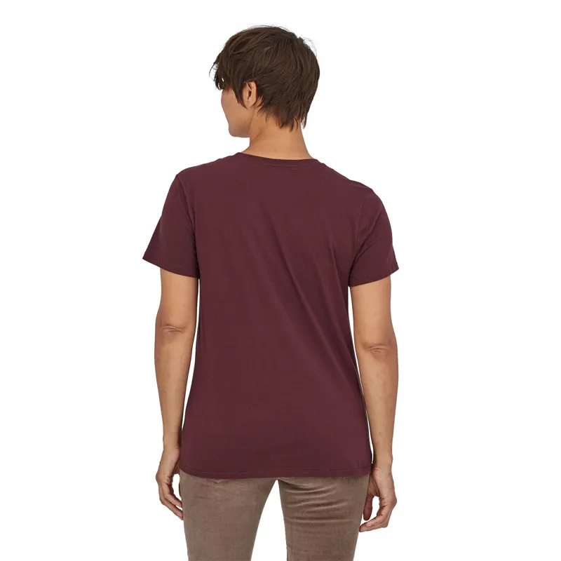 Patagonia Pastel P-6 Logo Organic Cotton T-Shirt Women's - Dark Ruby-2