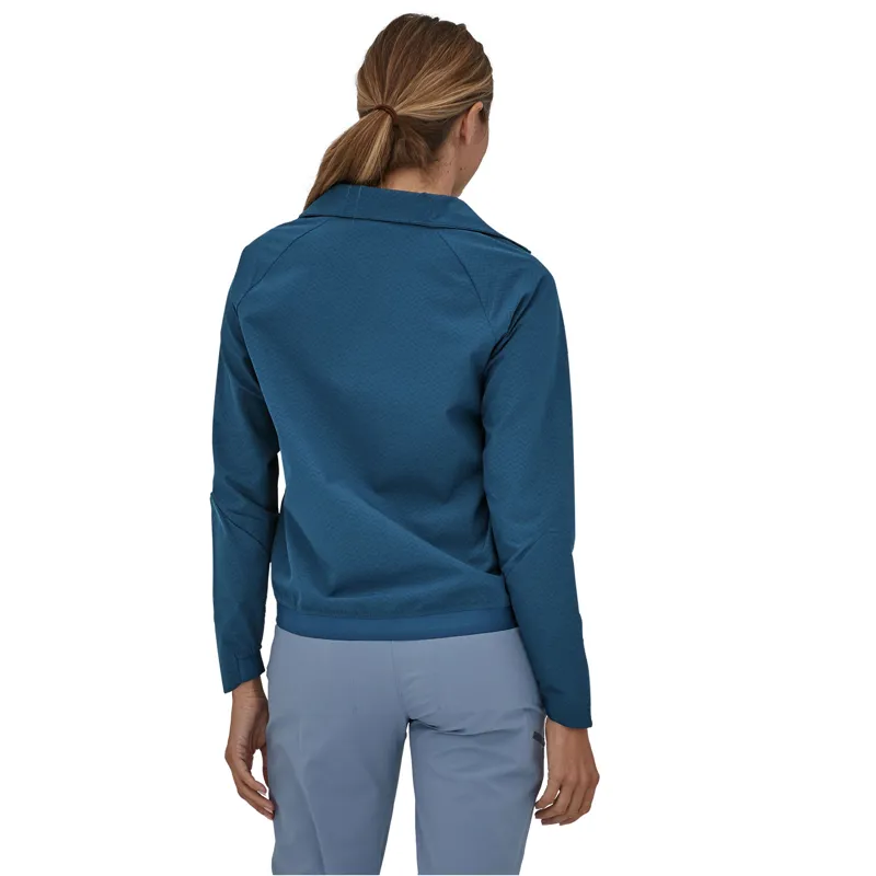 2023 Patagonia R1 CrossStrata Women's Lagom Blue Softshell Jacket -2