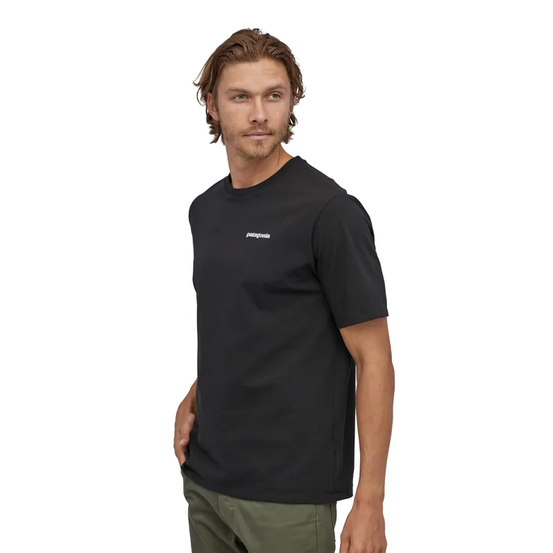 Patagonia P-6 Logo Responsibili-Tee Mens - Black T-Shirt-2