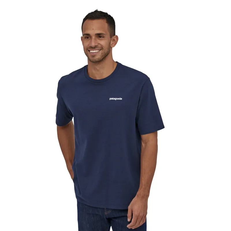 Patagonia P-6 Logo Responsibili-Tee Mens - Classic Navy T-Shirt-1