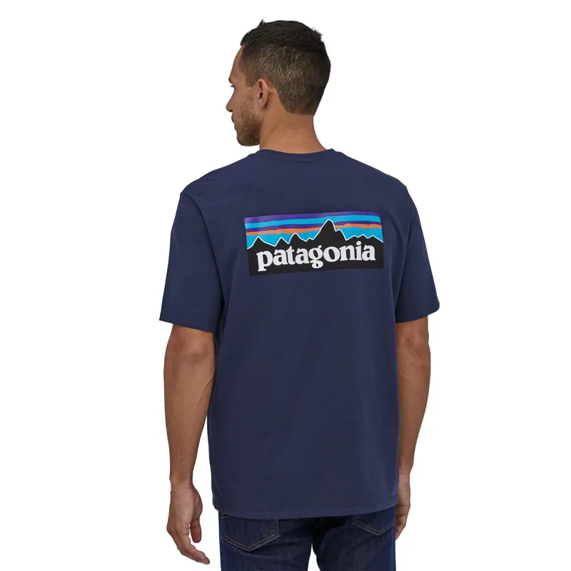 Patagonia P-6 Logo Responsibili-Tee Mens - Classic Navy T-Shirt-3