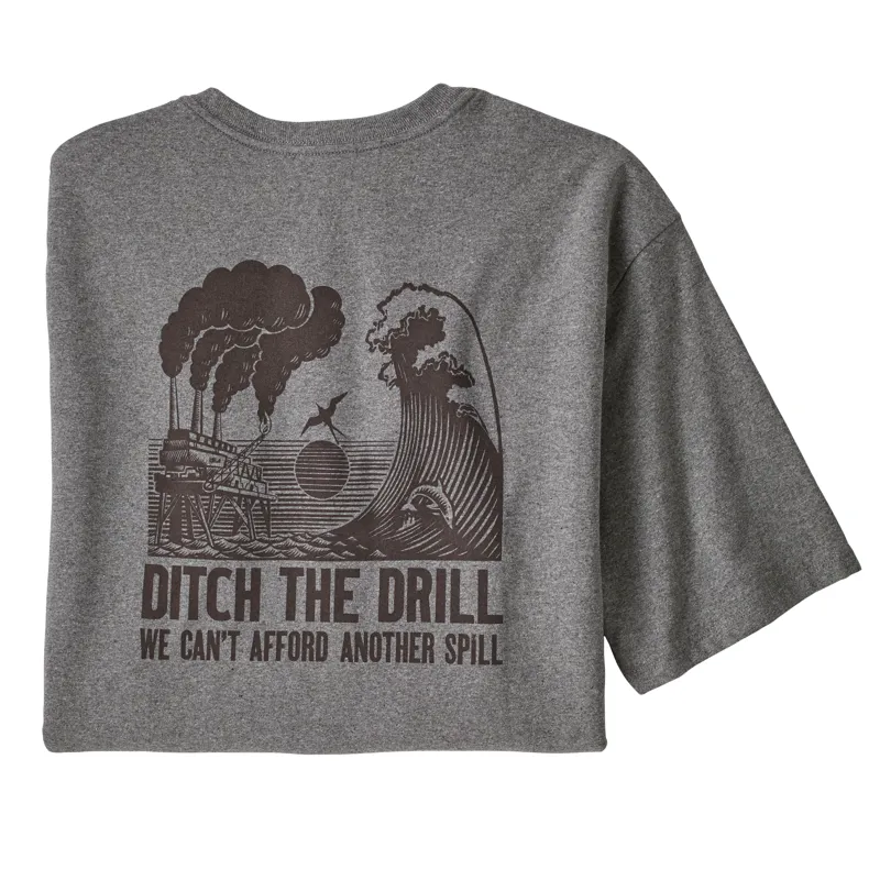 Patagonia Ditch the Drill Responsibili-Tee Mens T-Shirt - Gravel Heather
