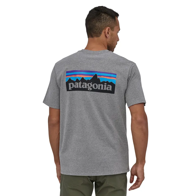 Patagonia P-6 Logo Responsibili-Tee Mens - Gravel Heather T-Shirt	-1